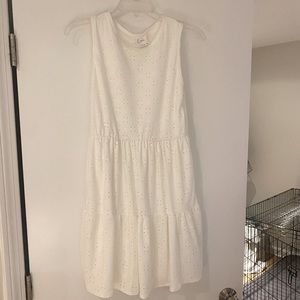 White Keyhole Tiered Dress